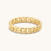 Cuban Link Gold Vermeil Ring: Chain Band