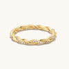 Twisted Gold Vermeil Ring: Stackable Eternity Band