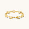 Twisted Gold Vermeil Ring: Princess Cut Band