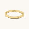 Dainty Gold Vermeil Ring: Bar Band