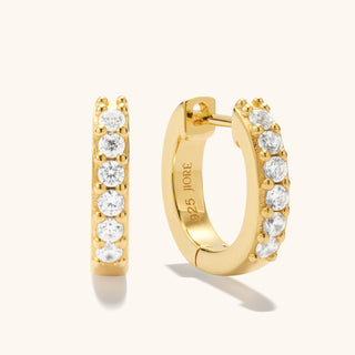 18K Gold Diamond Huggies: Elegant Everyday Earrings