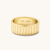 Wide Ribbed Gold Vermeil Ring: Chunky Cigar Band