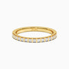 Princess Cut Diamond Half Way Eternity Wedding Band Ring 14Kt Gold Bar Set