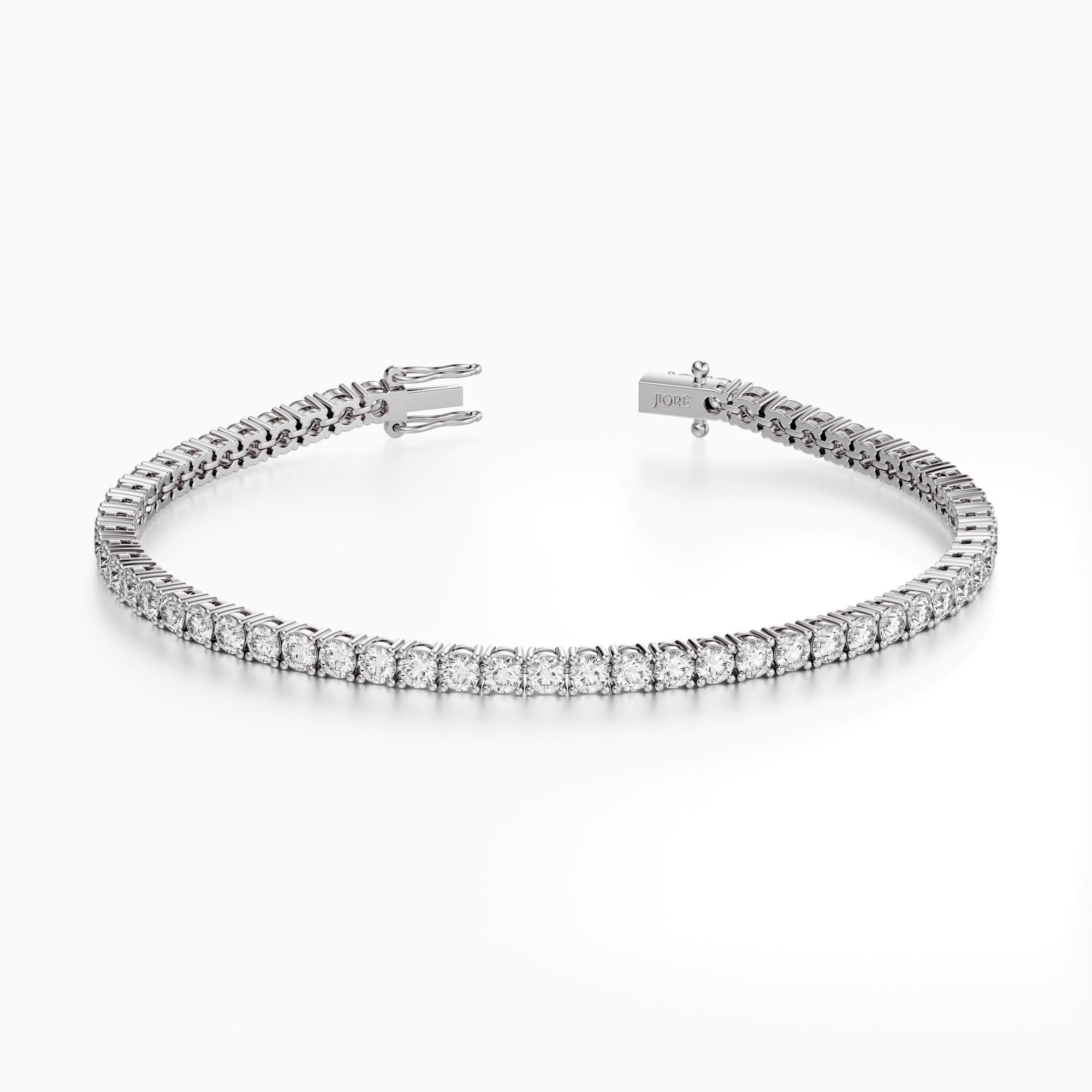 14Kt Gold Prong Set Round Brilliant 2.00-8.00 TCW Diamond Tennis Bracelet