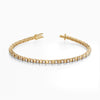 14Kt Gold Prong Set Pyramid Link Round Brilliant 1.00 TCW Diamond Tennis Bracelet