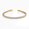 14Kt Gold Prong Set Oval Cut 6.00 TCW Diamond Tennis Bracelet