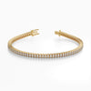 14Kt Gold Prong Set Vertical Oval Cut 4.50 TCW Diamond Tennis Bracelet