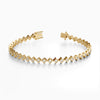 14Kt Gold Bezel Princess Cut 2.00 TCW Diamond Tennis Bracelet
