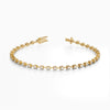 14Kt Gold Round Diamond Bar-Link 1.00 TCW Diamond Tennis Bracelet