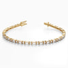 14Kt Gold Prong Set Round & Baguette 3.50 TCW Diamond Tennis Bracelet