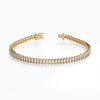 14Kt Gold Half Bezel Set Round Brilliant Cut 2.00-8.00 TCW Diamond Tennis Bracelet