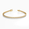 14Kt Gold Bezel Set Pear Shape 2.00 TCW Diamond Tennis Bracelet