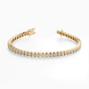 14Kt Gold Bezel Set Asscher Cut 2.25 TCW Diamond Tennis Bracelet