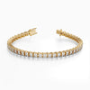 14Kt Gold Prong Set Princess Cut 7.50 TCW Diamond Tennis Bracelet