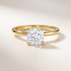 14kt Gold Prong Setting Cushion Cut 1.00-3.00 Ct Solitaire Diamond Engagement Ring