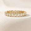 Diamond Full Eternity Wedding Band Ring Stackable 14Kt Gold Bezel Set Round Brilliant Cut