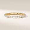 Diamond Eternity Band 14K Solid Gold Round Brilliant Prong Setting Wedding Band Stacking Ring