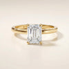 14kt Gold Prong Setting Emerald Cut Shaped 1.00-3.00 Ct Solitaire Diamond Engagement Ring