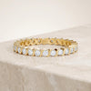Twist Wave Round Diamond Eternity Band 14K Solid Gold Stackable Wedding Ring