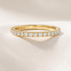 Round Diamond Full Eternity Wedding Band Stackable Ring 14K Solid Gold Pave Set