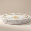 Solid Gold 14K Dainty Flower Clover Leaf Chain Link Bracelet