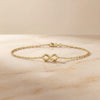 Solid Gold 14K Dainty Infinity Chain Link Bracelet