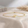 Diamond Hamsa Hand Solid 14K Gold Dainty Chain Link Bracelet