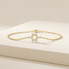 Star Of David 14K Solid Gold Dainty Chain Link Bracelet
