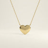 Heart Shape Dainty 14K Solid Gold Pendant Necklace