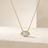 Marquise Solitaire Diamond Dainty Bezel Set 14K Solid Gold Pendant Necklace