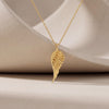 Dainty Angel Wing 14K Solid Gold Pendant Necklace