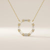 Baguette Diamond Octagon Dainty 14K Solid Gold Pendant Necklace