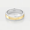 14K Yellow Gold 5MM Two Tone Wedding Band Ring