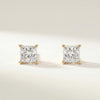 14k Gold Princess Cut Studs  Prong Set Diamond Earrings  1.00-4.00 CTW  Minimalist Gift For Her By JIORE