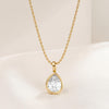 14K Gold Diamond Bezel Pendant  Elegant Pear Shape Tear Drop Necklace  Dainty Modern Minimalist Gift For Her By JIORE