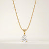 14K Gold Diamond Prong Set Pendant  Elegant Pear Shape Tear Drop Necklace  Dainty Modern Minimalist Gift For Her By JIORE
