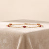 Marquise Ruby By The Yard Bezel Set 14K Solid Gold Chain Link Bracelet