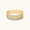 Micro Pave Gold Ring: Eternity Cigar Band