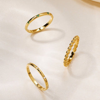 Dainty Gold Vermeil Ring: Stackable Band