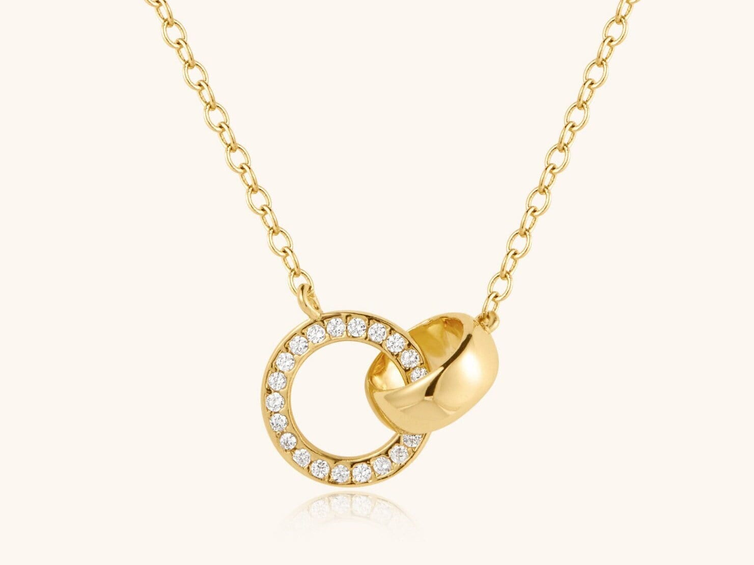 18K Gold Diamond Pendant: Sterling Silver Eternity Necklace