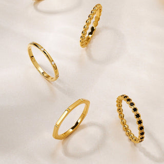 Dainty Gold Vermeil Ring: Bar Band