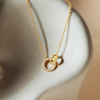 18K Gold Diamond Pendant: Sterling Silver Eternity Necklace